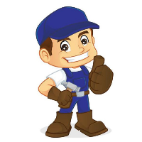 Complete Property Maintenance Selwyn logo — cartoon handyman mascot giving a thumbs up